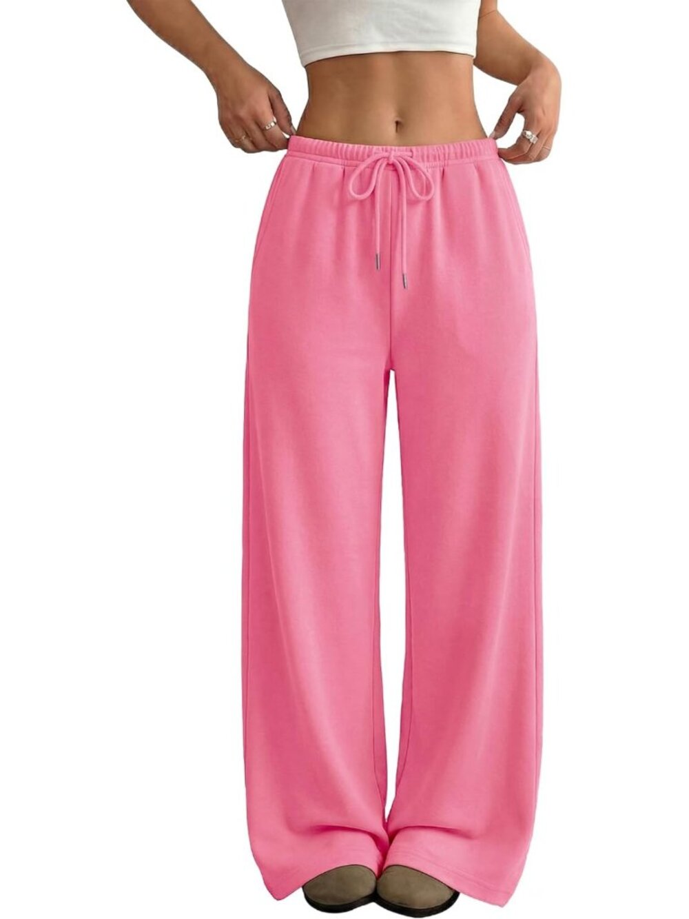 High Waisted Wide Leg Sweatpants for Women | Baggy Track Pants for Comfort